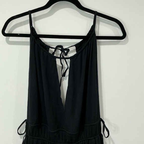 NWT Black V Neck Dress with Tie Back and Tie Sides - Picture 4 of 7